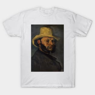 Gustave Boyer in a Straw Hat by Paul Cezanne T-Shirt